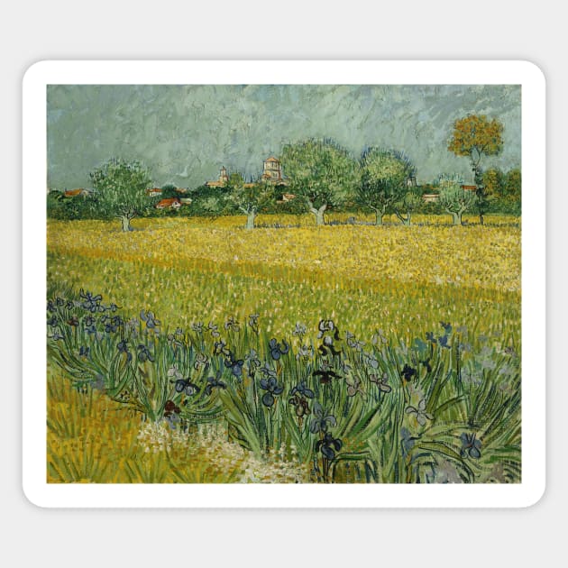 Field with Flowers near Arles - Vincent van Gogh Sticker by KargacinArt